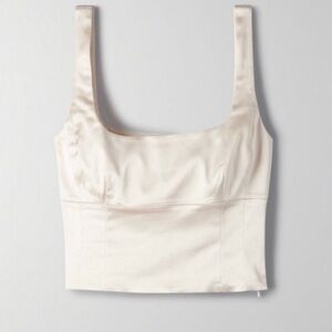 Aritzia Shine Bustier Top in Cream